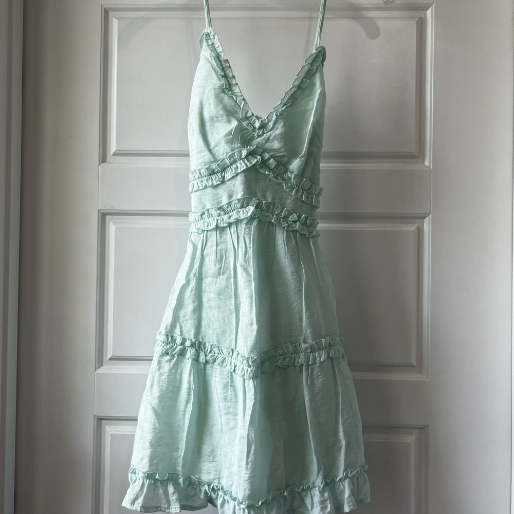 Mint Green Ruffle Dress size small